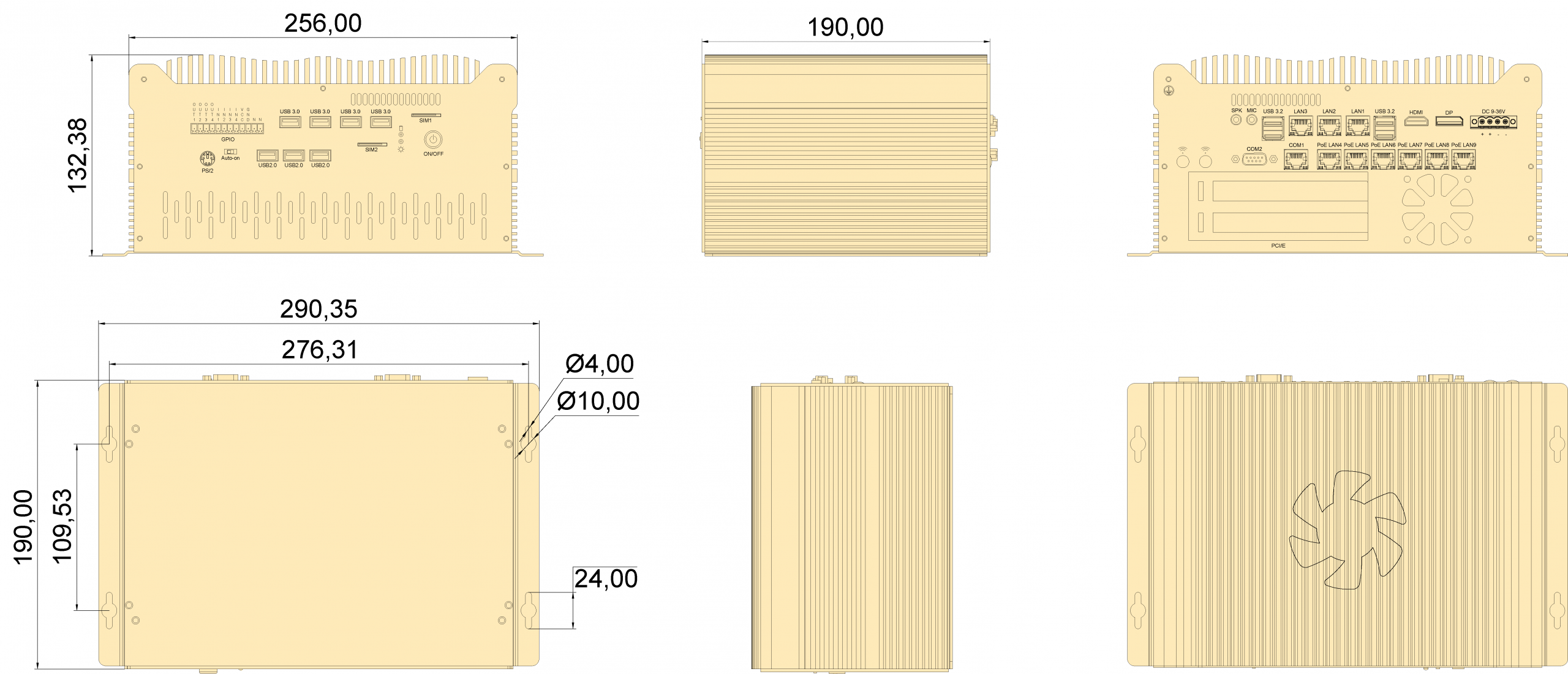 IBOX-601-GT-2P 尺寸图