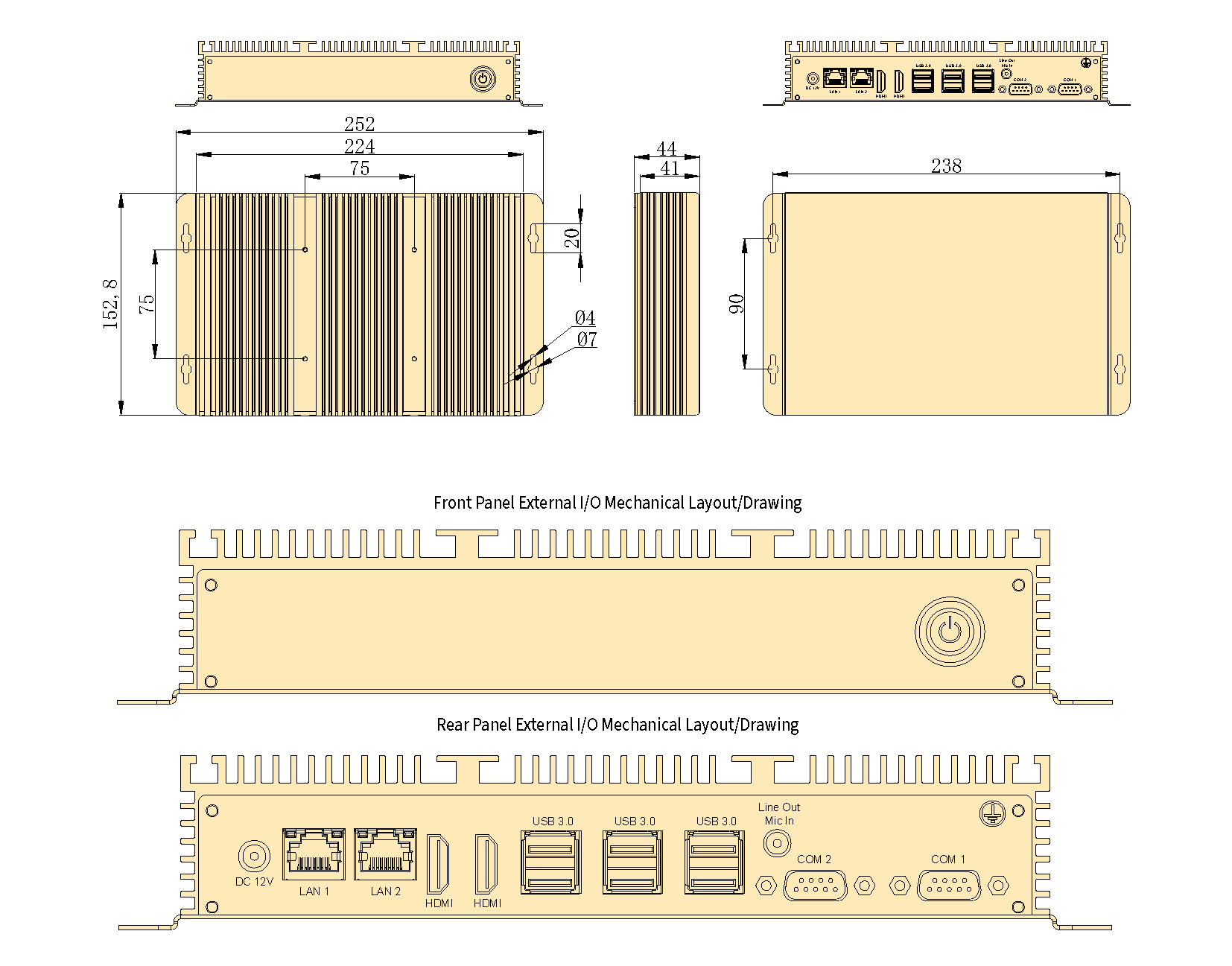 IBOX-104V2-2L6C-11TH Drawing