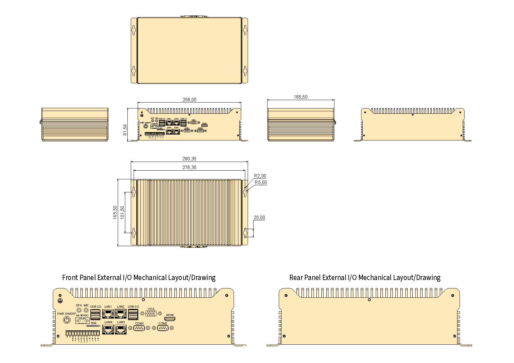 IBOX-205-4L2C2P Drawing